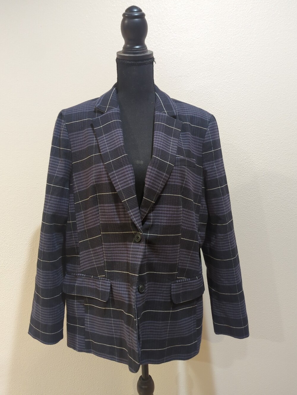 Black & Gray Free Assembly Women's Boyfriend Blazer – Size Large – New With Tags